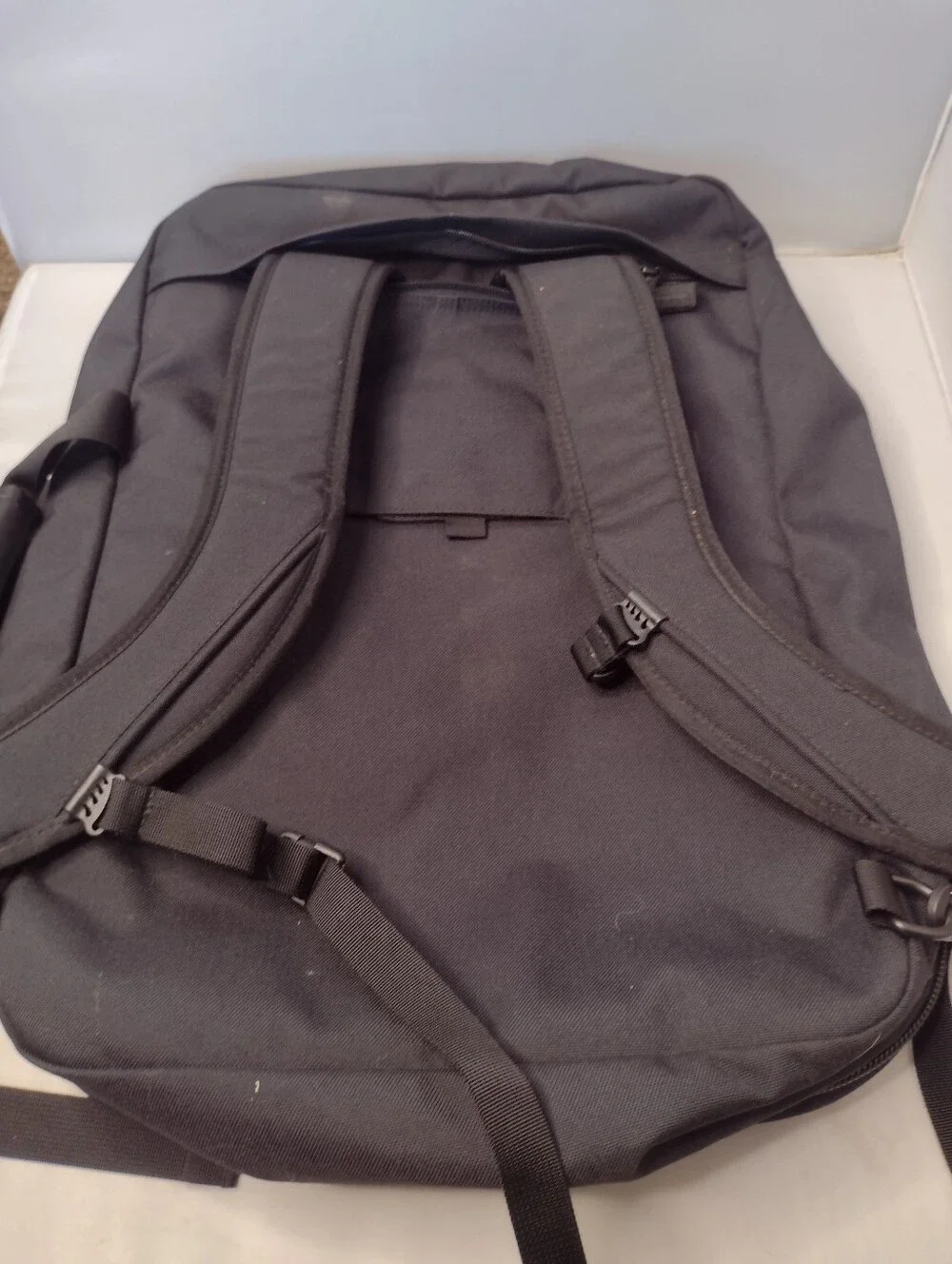 L.L. Bean Convertible Backpack Messenger Bag Laptop Luggage Black